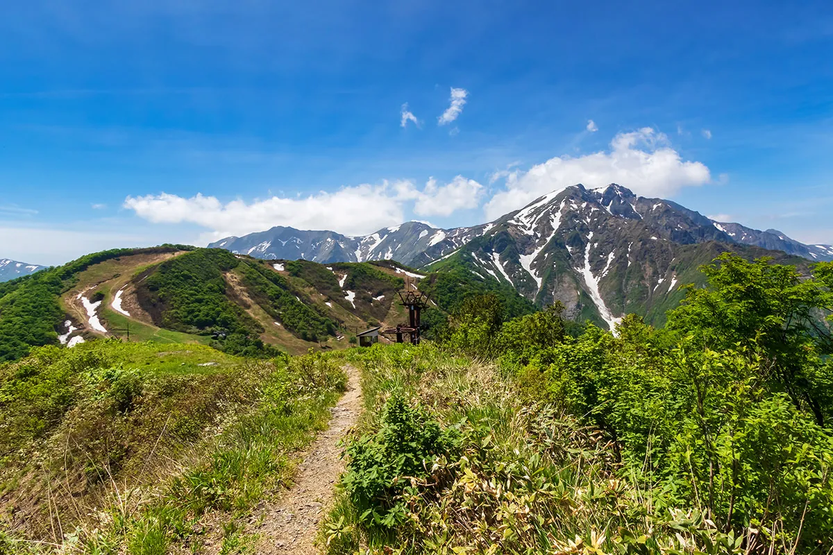 Scenic mountain landscape in Minakami