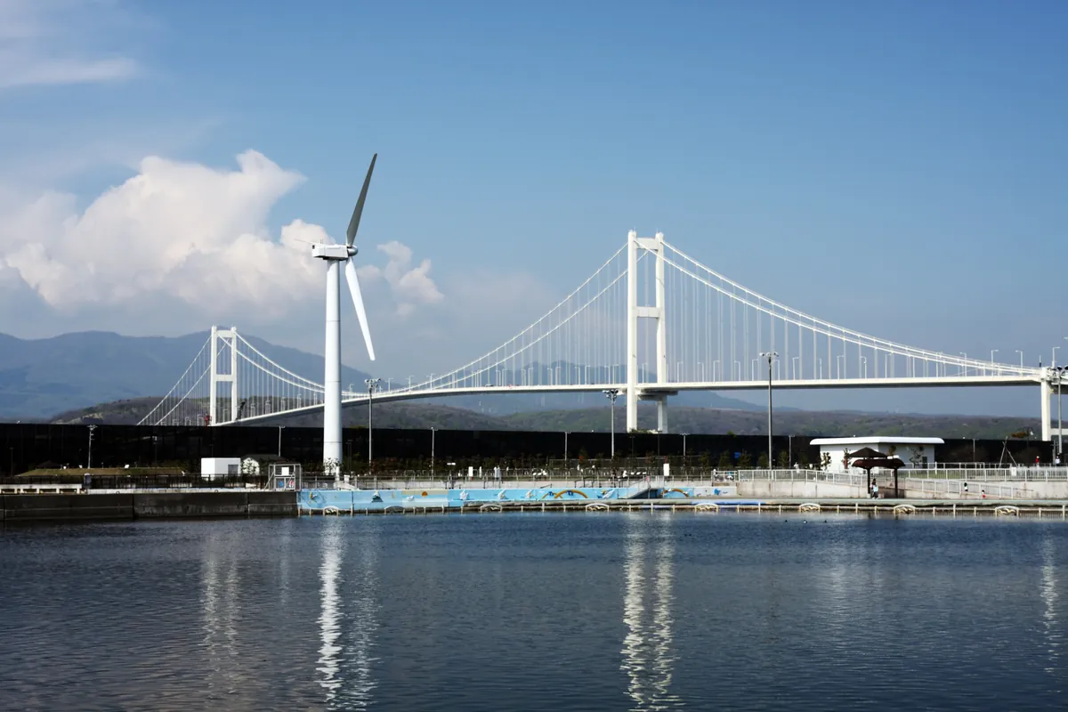 East Japan's largest suspension bridge